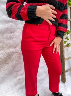 Pantalon chino rouge Kocca